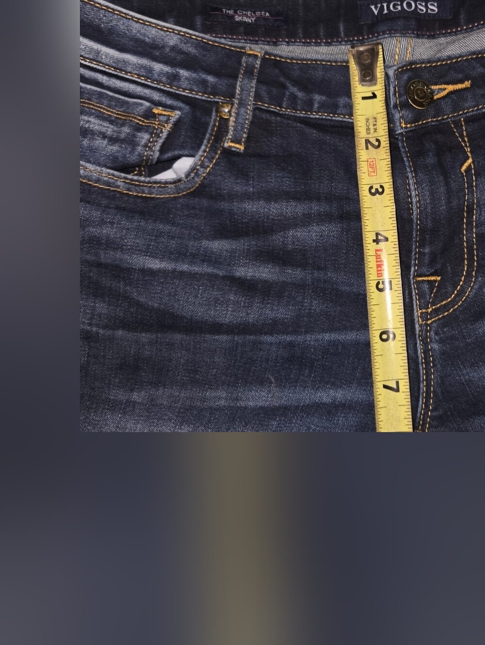 Women’s Mid-Blue Distressed Slim Jeans - Picture 3 of 10